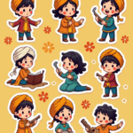 Indian Gods - Religious - Stickers Sheet v54